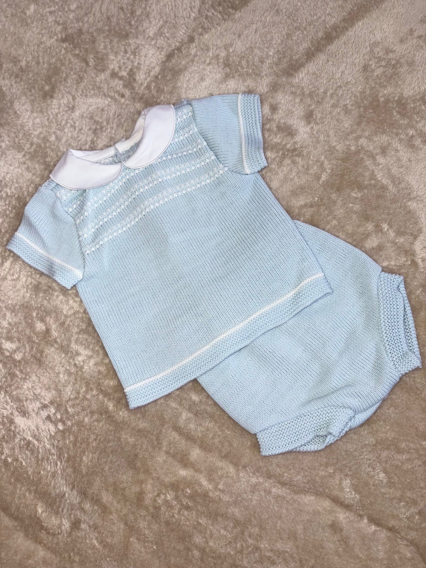 Blue knitted Two piece