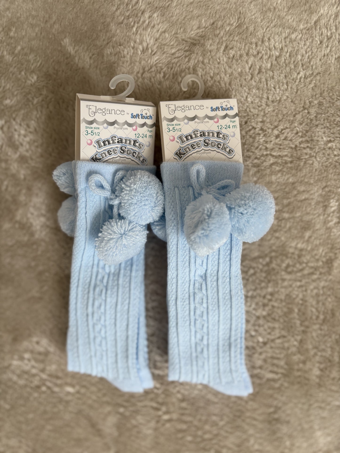 Boy Blue Pom Pom socks